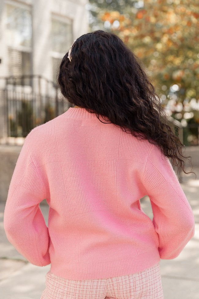 Choose Happy Pink Mock Neck Sweater FINAL SALE sold by Pink Lily product image thumbnail 4