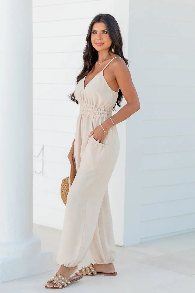 Raise Your Standards Taupe Jumpsuit FINAL SALE sold by Pink Lily product image thumbnail 3