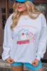 Miss American Pie White Oversized Graphic Sweatshirt sold by Pink Lily