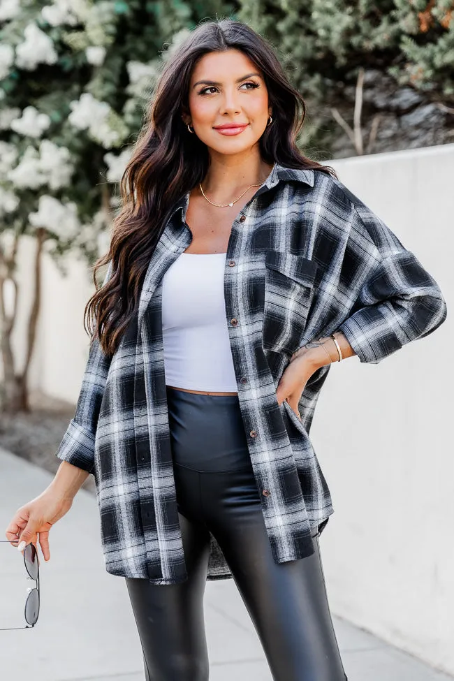 Refreshing Beauty Plaid Black/White Button Front Shirt FINAL SALE sold by Pink Lily product image thumbnail 2