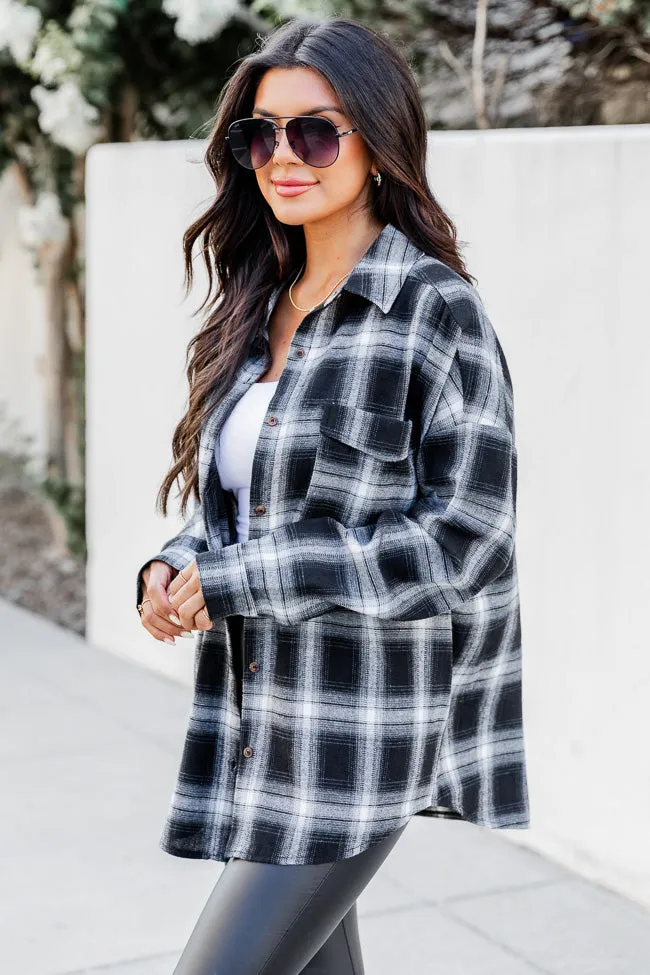 Refreshing Beauty Plaid Black/White Button Front Shirt FINAL SALE sold by Pink Lily product image thumbnail 3