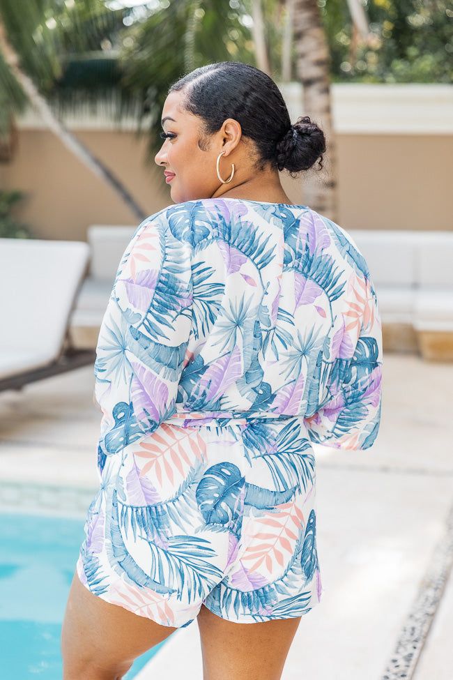 Meet Me In The Tropics Blue Kimono Romper FINAL SALE sold by Pink Lily product image thumbnail 15