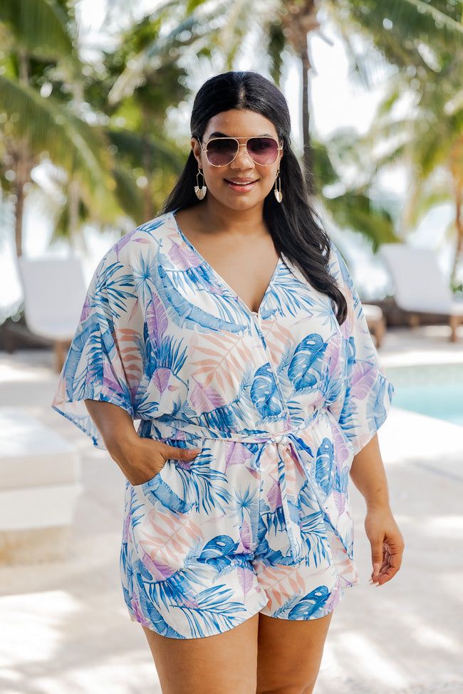 Meet Me In The Tropics Blue Kimono Romper FINAL SALE sold by Pink Lily product image thumbnail 16