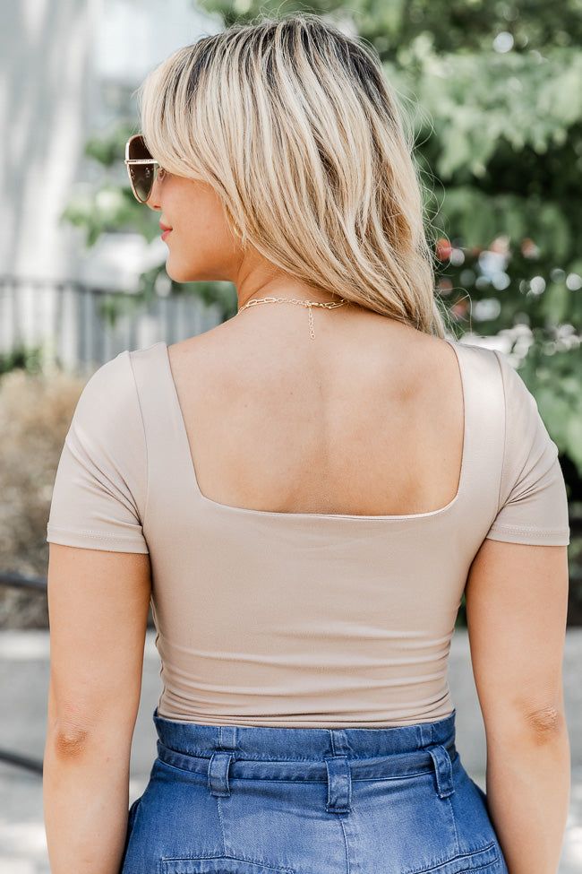 For The Better Nude Square Neck Bodysuit FINAL SALE sold by Pink Lily product image thumbnail 5