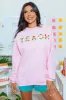Classroom Colors Chenille Patch Light Pink Graphic Sweatshirt FINAL SALE sold by Pink Lily