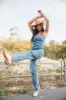 Country Roads Sweetheart Denim Jumpsuit sold by Pink Lily