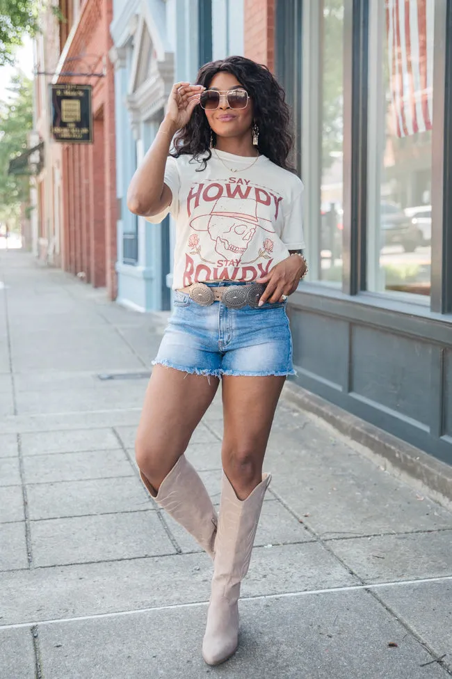 Say Howdy Stay Rowdy Ivory Comfort Colors Graphic Tee sold by Pink Lily product image thumbnail 2