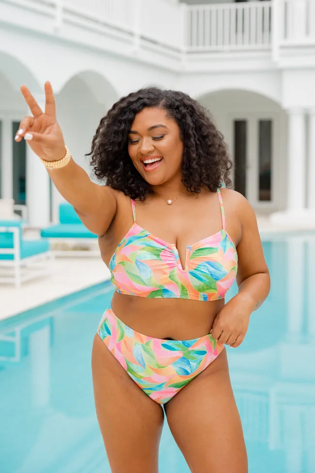 Somewhere On A Beach in Kaleidoscope Dreams High Waisted Bikini Bottoms FINAL SALE sold by Pink Lily product image thumbnail 4