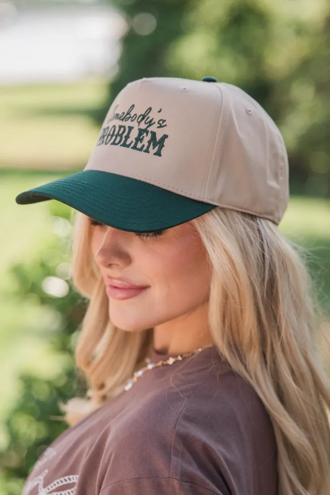 Somebody's Problem Dark Green and Khaki Hat sold by Pink Lily product image thumbnail 3