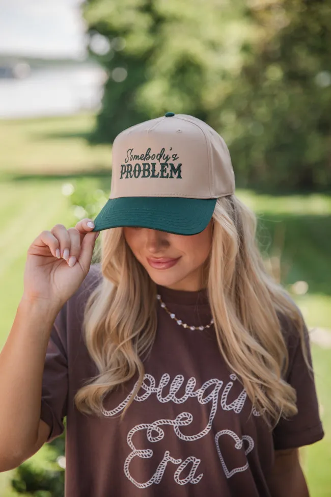 Somebody's Problem Dark Green and Khaki Hat sold by Pink Lily product image thumbnail 2