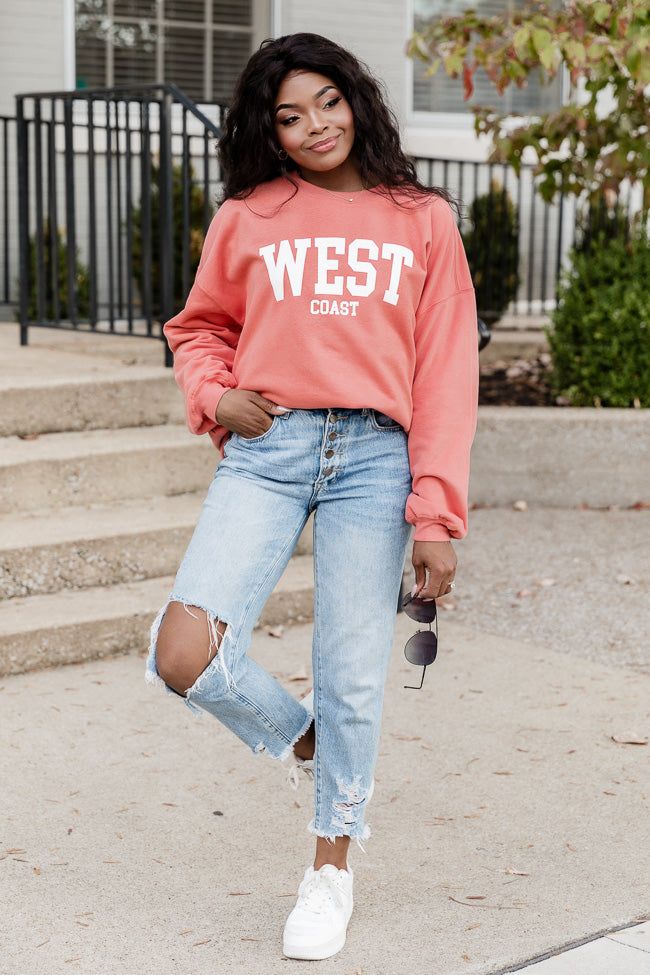 West Coast Brick Oversized Graphic Sweatshirt sold by Pink Lily product image thumbnail 4