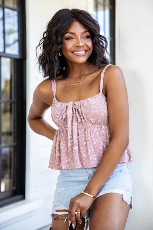 Blooming With Bliss Grape Floral Tank FINAL SALE sold by Pink Lily
