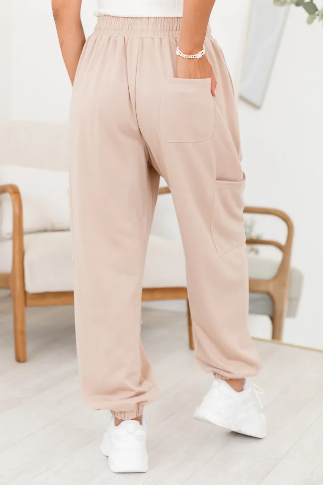Total Comfort Beige Wide Fit Lounge Joggers sold by Pink Lily product image thumbnail 5