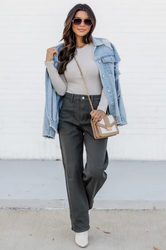 The Takeover Olive Green Cargo Pants FINAL SALE sold by Pink Lily