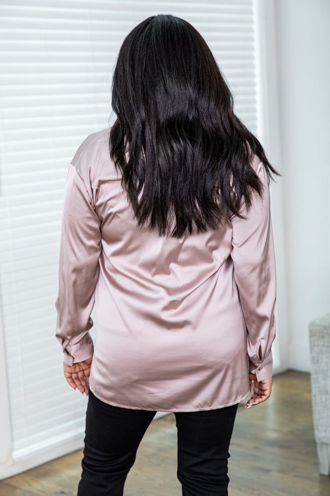 Need To Hear From You Taupe Satin Blouse FINAL SALE sold by Pink Lily product image thumbnail 9