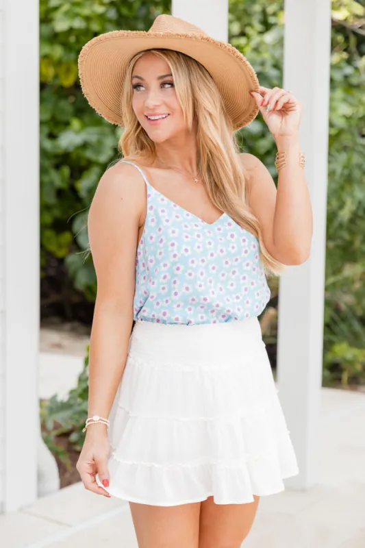 By the Coast in Ditzy Daisy Floral Tank FINAL SALE sold by Pink Lily