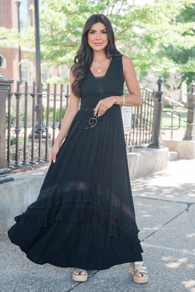 Lucky To Have You Black Sleeveless Maxi Dress sold by Pink Lily product image thumbnail 2