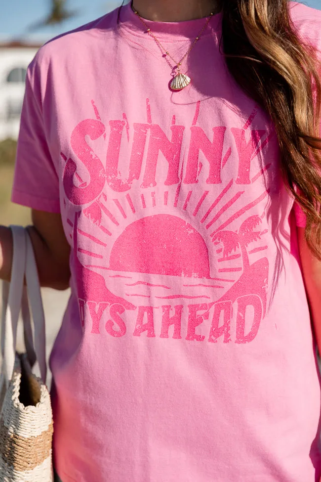 Sunny Days Ahead Hot Pink Oversized Graphic Tee sold by Pink Lily product image thumbnail 4