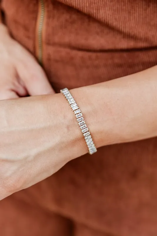 Turn Back Time Gold Diamond Adjustable Bracelet FINAL SALE sold by Pink Lily
