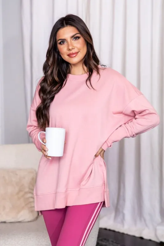 Broaden Your Mind Pink Pullover made by Pink Lily