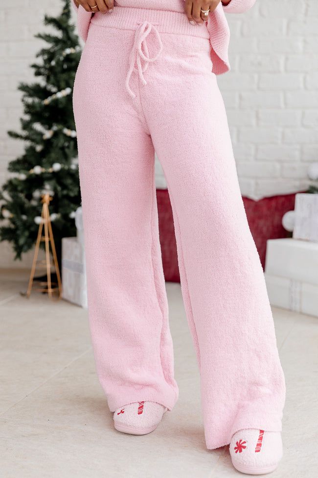 Movies And Chill Fuzzy Pink Lounge Pants FINAL SALE sold by Pink Lily