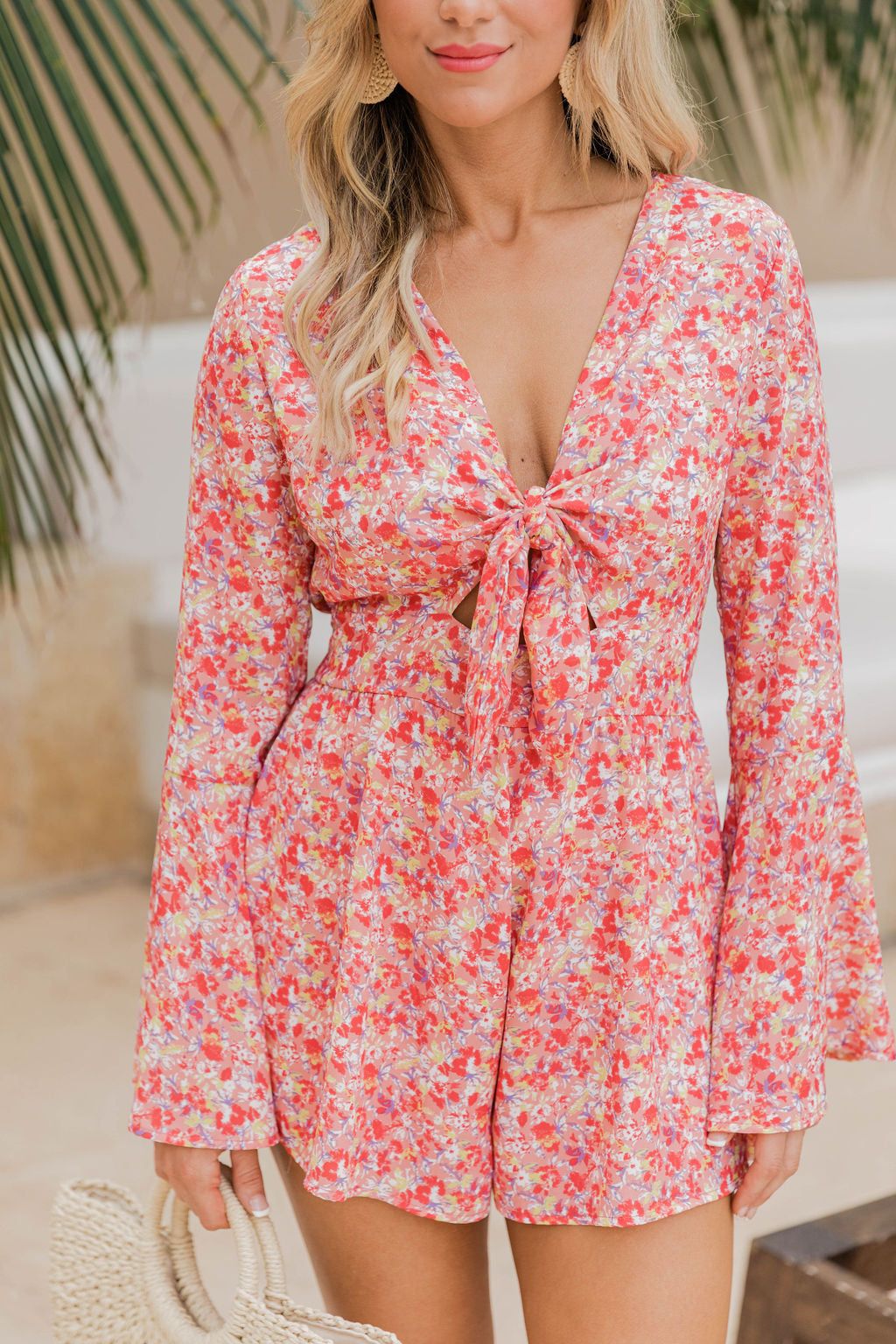 A Loving Heart Coral Floral Romper FINAL SALE sold by Pink Lily product image thumbnail 6