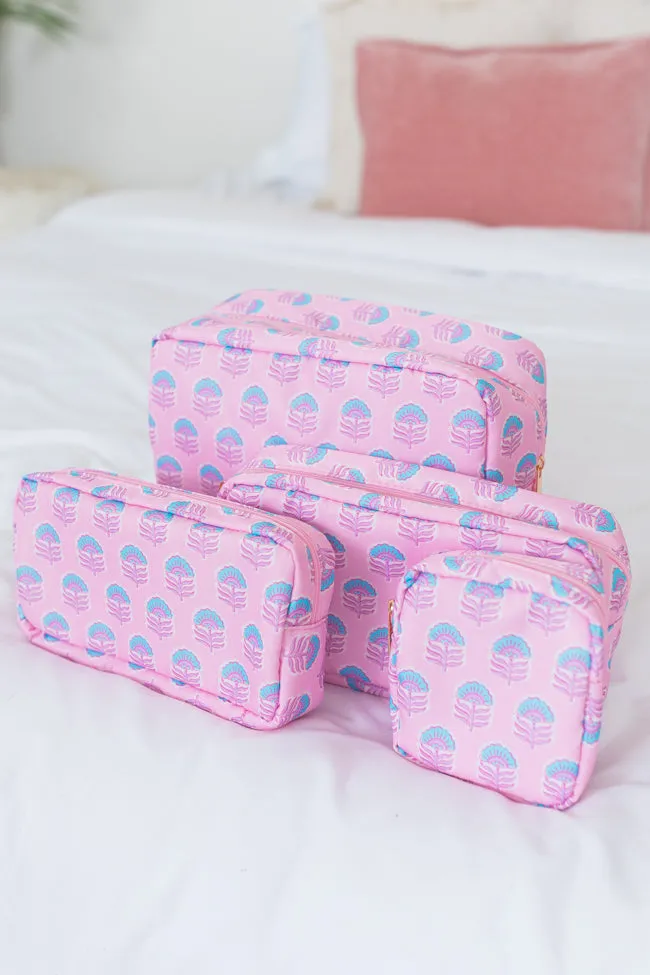 Azalea Gardens 4 Piece Cosmetic Bags Set FINAL SALE sold by Pink Lily