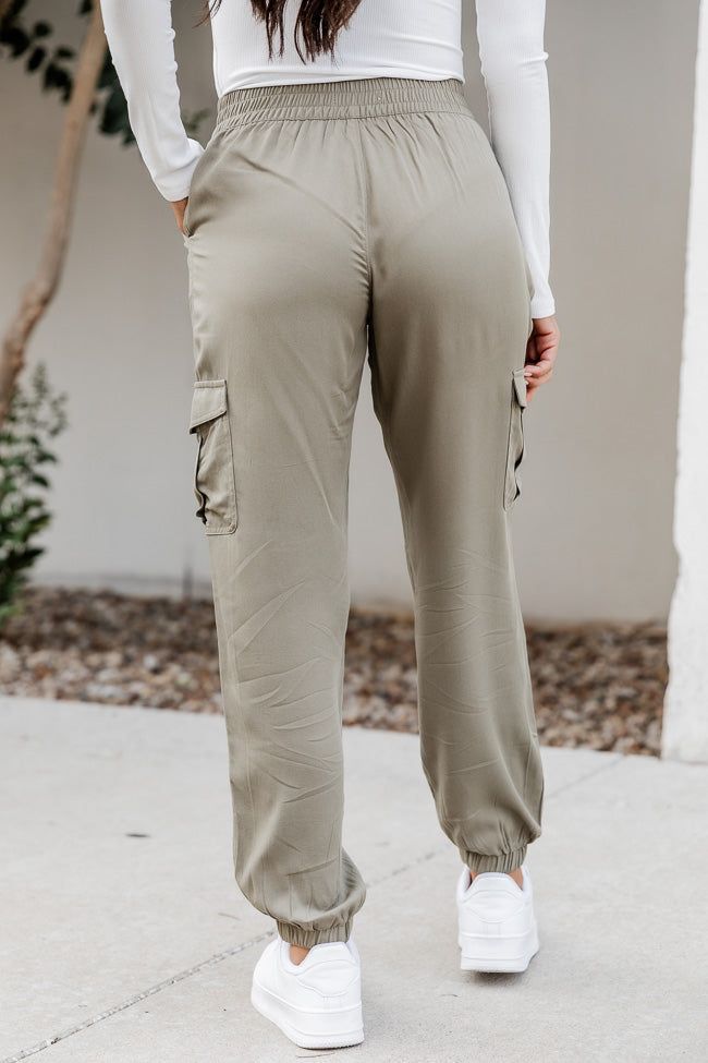 Say What You Want Olive Cargo Joggers sold by Pink Lily product image thumbnail 3