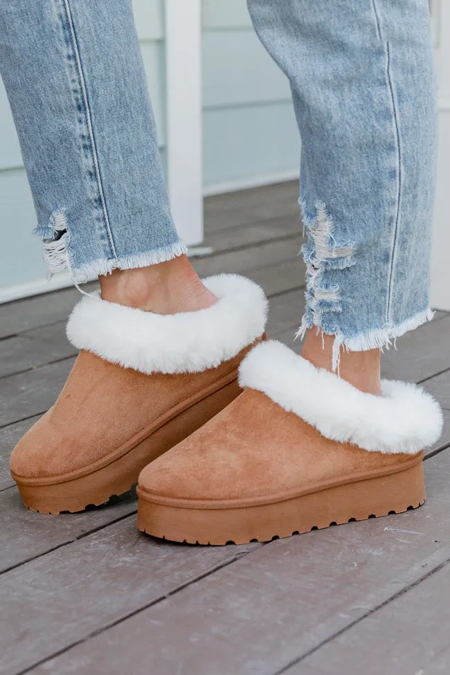 Rowe Tan Platform Fuzzy Slipper sold by Pink Lily product image thumbnail 3