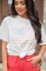 Bow Flag White Comfort Colors Graphic Tee sold by Pink Lily