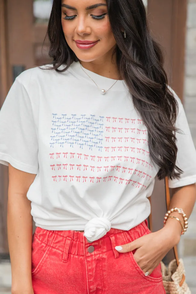 Bow Flag White Comfort Colors Graphic Tee sold by Pink Lily product image thumbnail 3