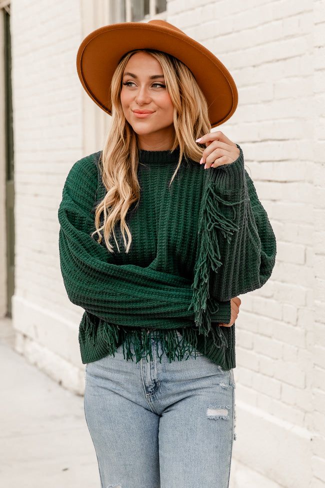 Coming To My Senses Forest Green Sweater FINAL SALE sold by Pink Lily product image thumbnail 2