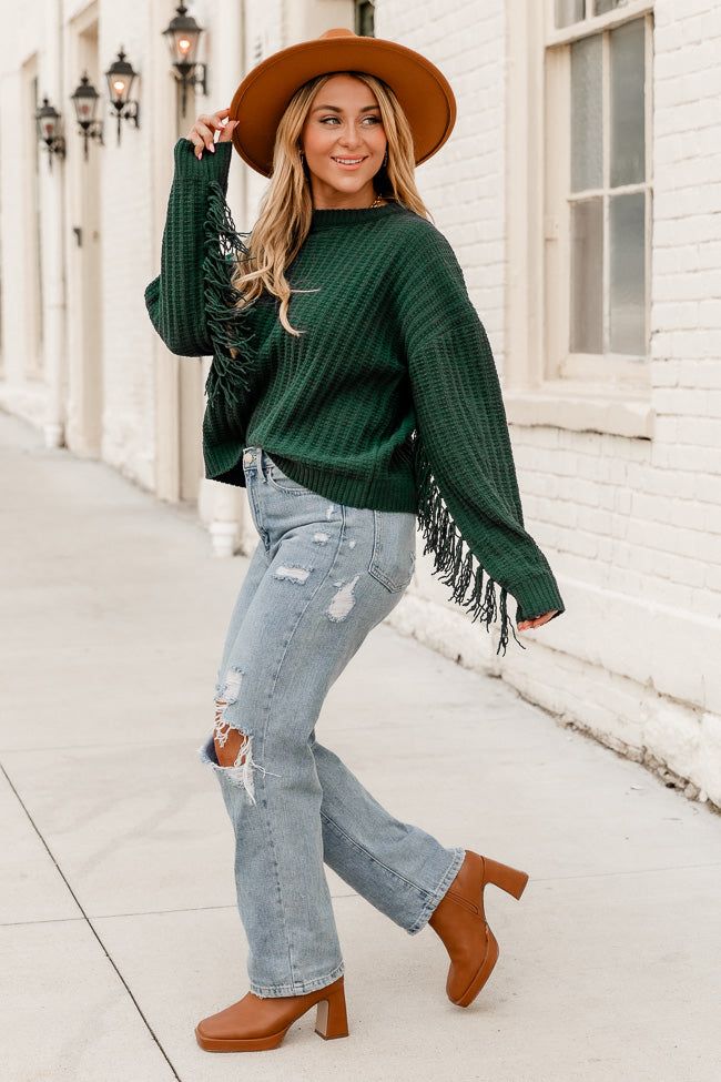 Coming To My Senses Forest Green Sweater FINAL SALE sold by Pink Lily product image thumbnail 3