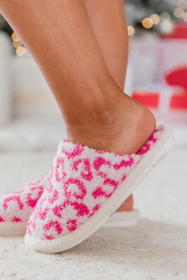 All The Snuggles Bright Pink Slippers SALE sold by Pink Lily