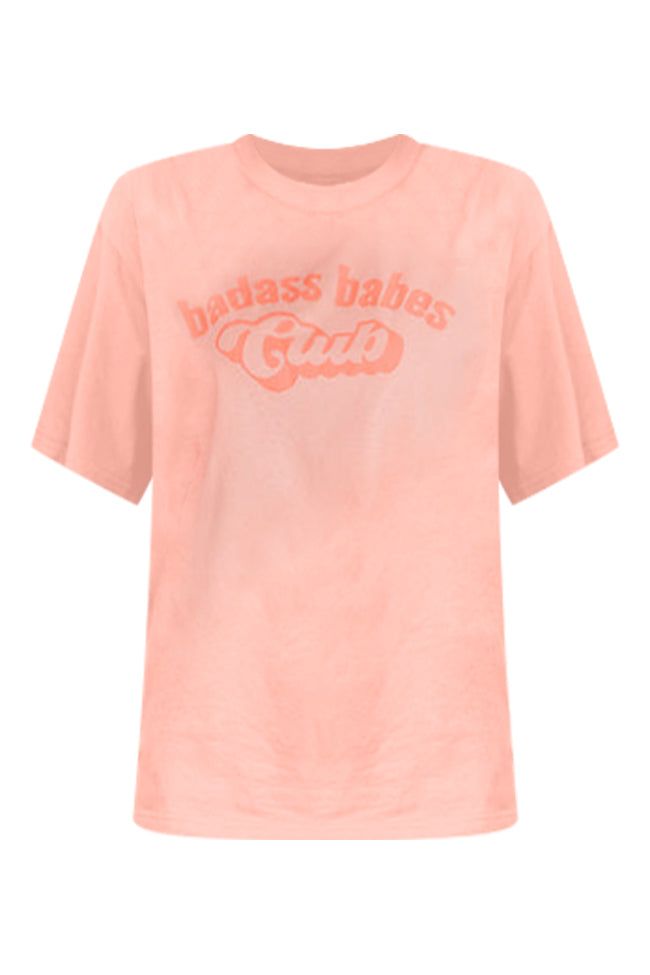 Badass Babes Club Coral Oversized Graphic Tee sold by Pink Lily product image thumbnail 3