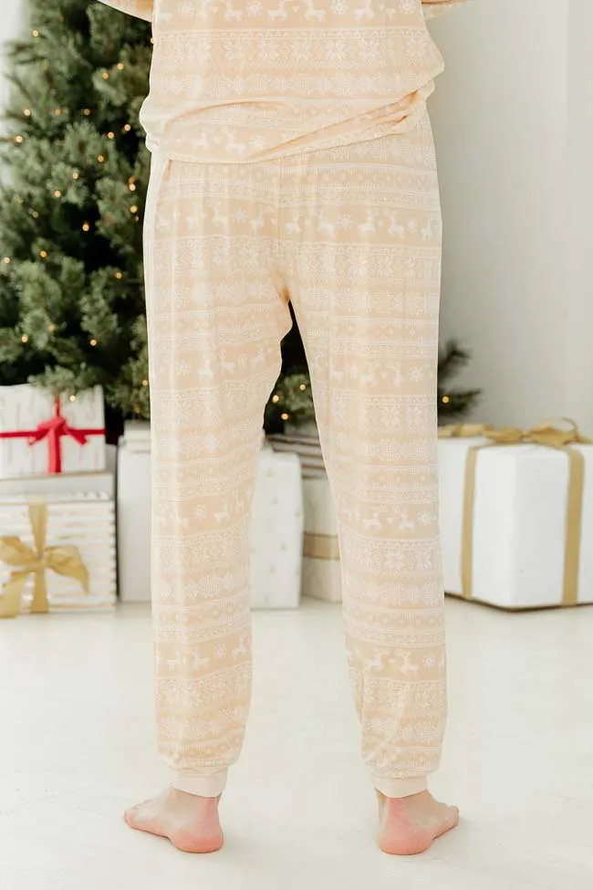 Snowy Days Men Beige and Ivory Fair Isle Pajama Pant FINAL SALE sold by Pink Lily product image thumbnail 4