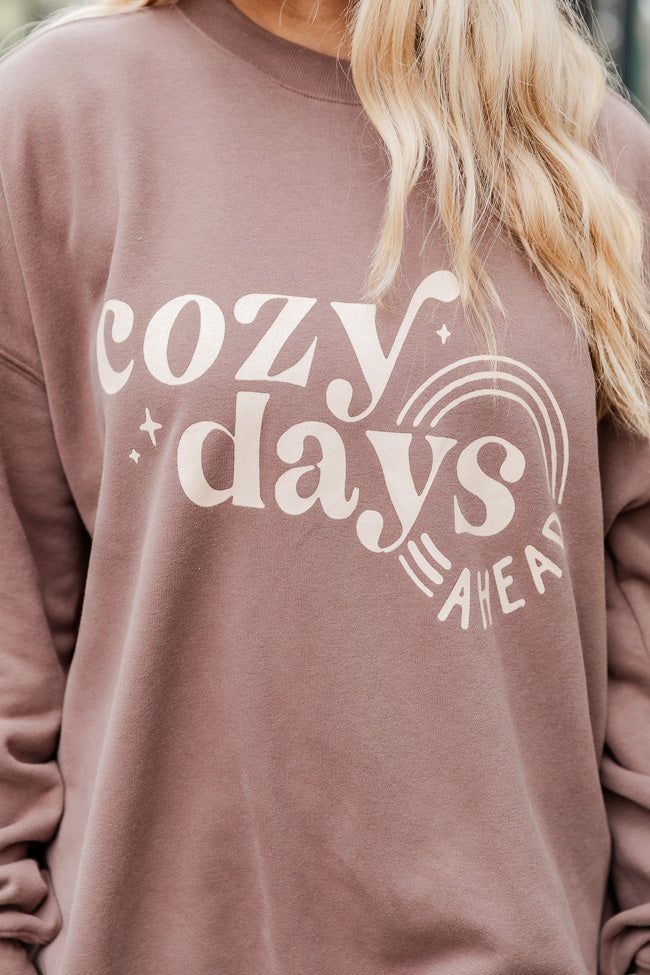 Cozy Days Ahead Mocha Graphic Sweatshirt sold by Pink Lily product image thumbnail 2