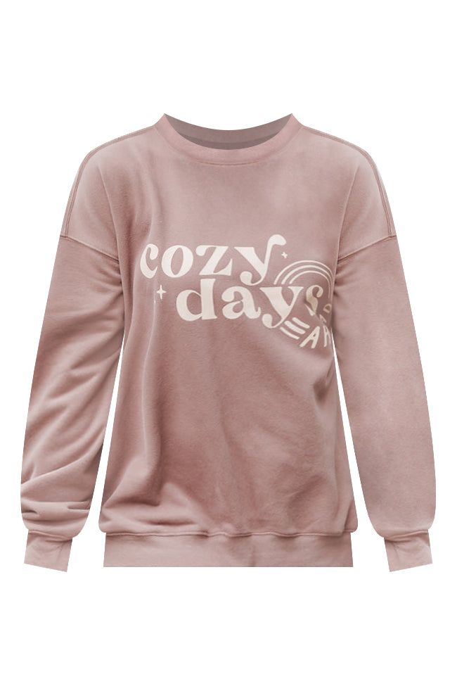 Cozy Days Ahead Mocha Graphic Sweatshirt sold by Pink Lily product image thumbnail 3