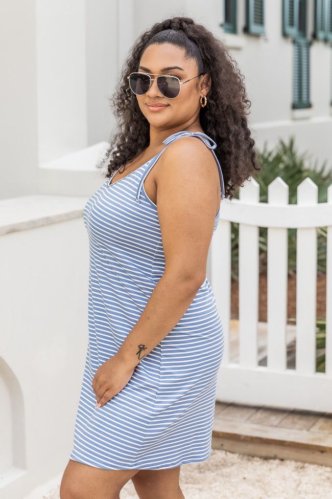 Opposite Direction Blue Stripe Knit Dress FINAL SALE sold by Pink Lily product image thumbnail 7