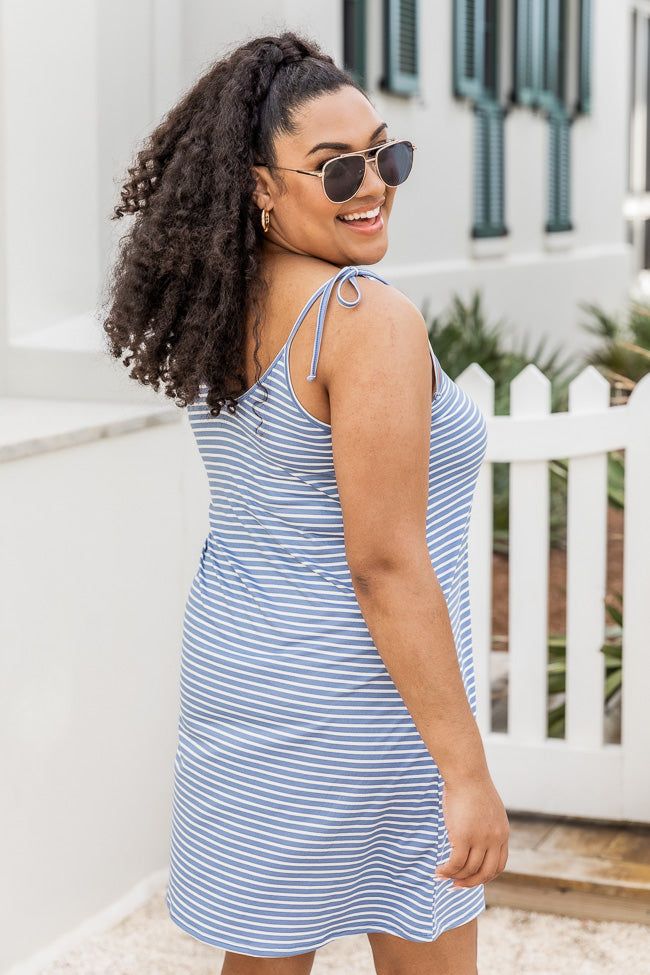 Opposite Direction Blue Stripe Knit Dress FINAL SALE sold by Pink Lily product image thumbnail 8