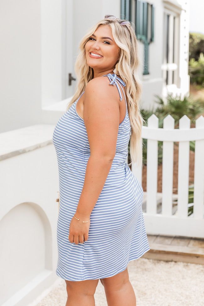 Opposite Direction Blue Stripe Knit Dress FINAL SALE sold by Pink Lily product image thumbnail 18