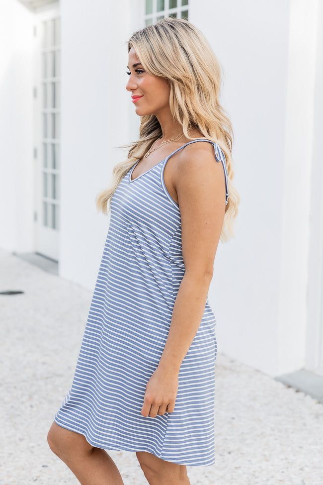 Opposite Direction Blue Stripe Knit Dress FINAL SALE sold by Pink Lily product image thumbnail 9