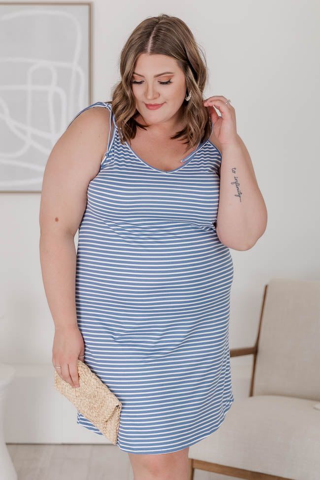 Opposite Direction Blue Stripe Knit Dress FINAL SALE sold by Pink Lily product image thumbnail 21