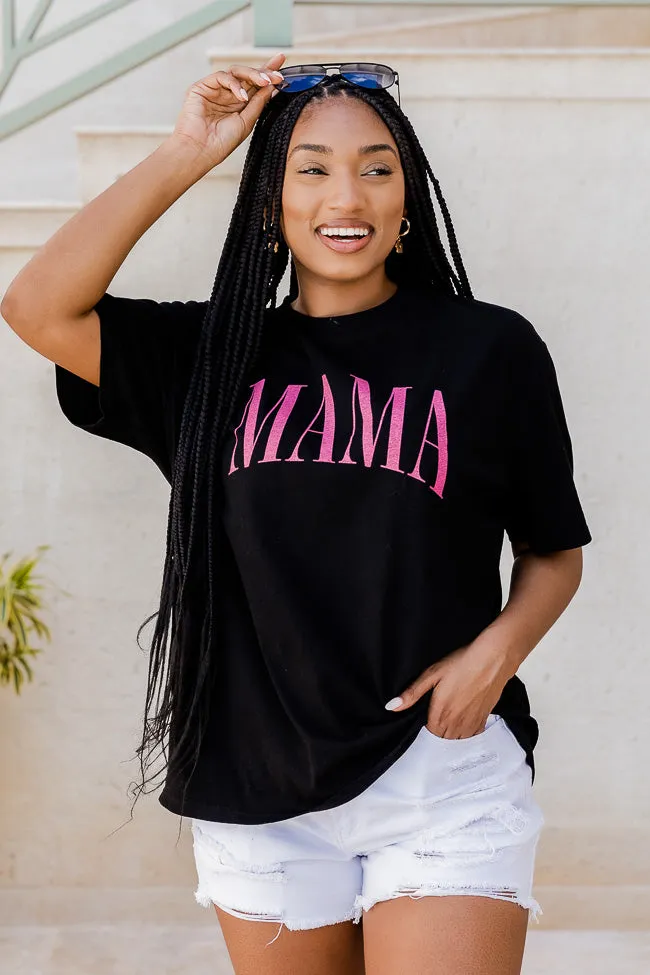 Mama Vintage Black Oversized Graphic Tee sold by Pink Lily