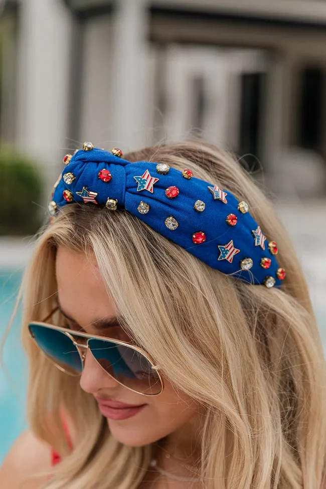 Blue Patriotic Headband sold by Pink Lily