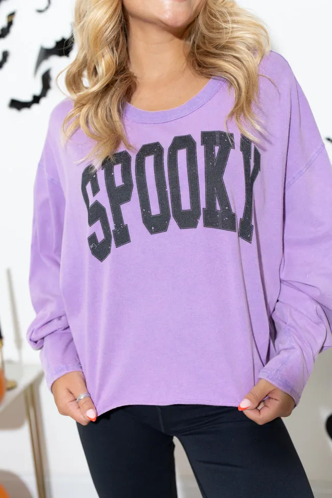 Spooky Block Hyfve Lavender Long Sleeve Crop Tee sold by Pink Lily product image thumbnail 3