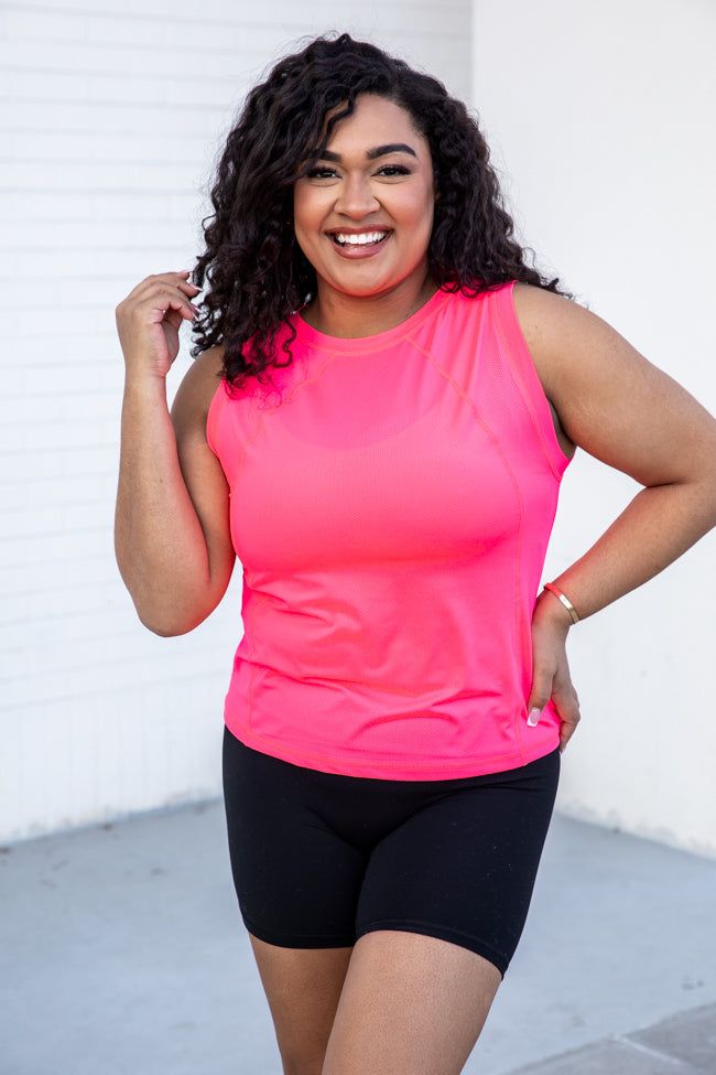 Crushing It Neon Pink Breathable Active Tank FINAL SALE sold by Pink Lily product image thumbnail 5
