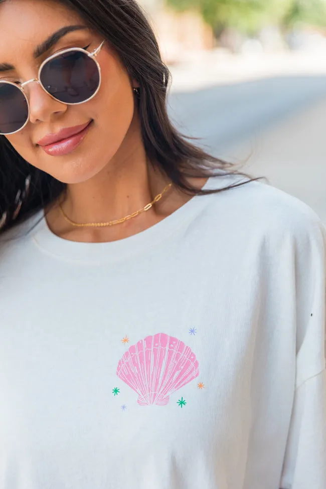 The Sea Is Calling Hyfve White Oversized Graphic Tee sold by Pink Lily product image thumbnail 4