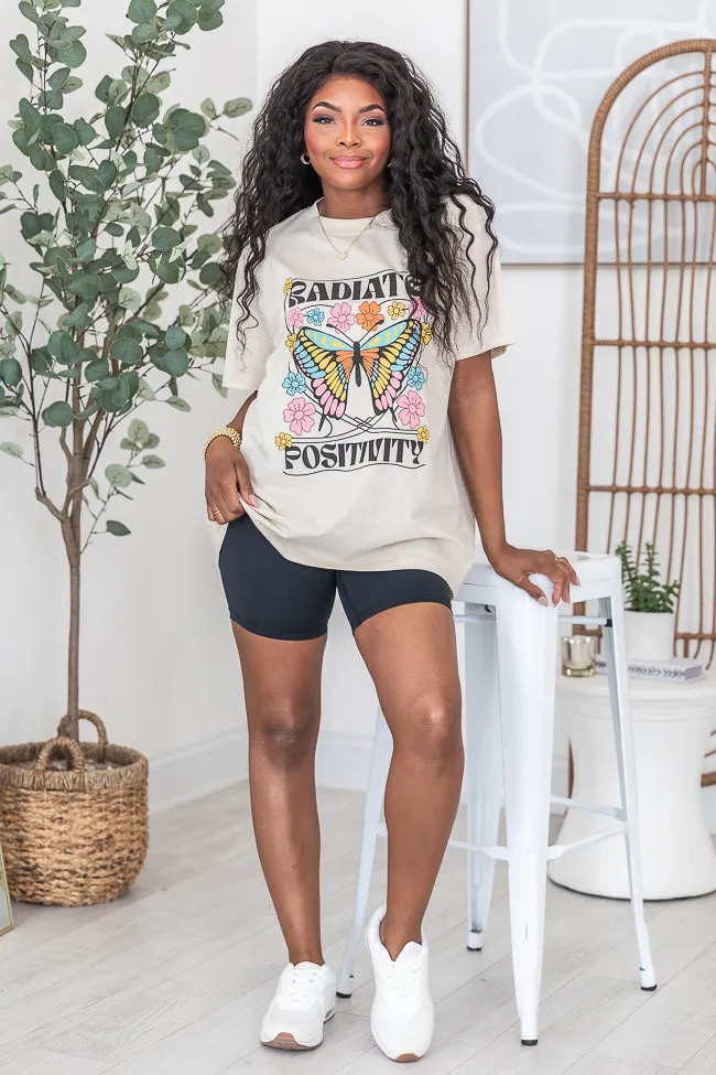 Radiate Positive Ivory Oversized Graphic Tee sold by Pink Lily product image thumbnail 4