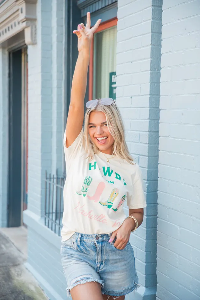 Howdy From Nashville Ivory Graphic Tee sold by Pink Lily product image thumbnail 4